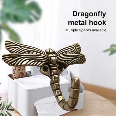 Yousheng Dragonfly Coat Hook Strong Load-bearing Easy Installation Decorative Wall Mounted Hanger Hook Key Holder