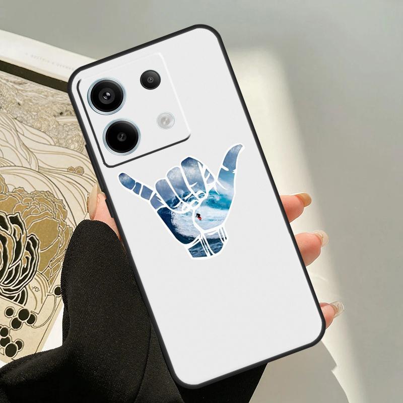 Surfer Surf Hang Loose Shaka Case For Xiaomi Redmi Note 13 12 11 9 10 14 Pro 9S 10S 11S 12S Redmi 13C 10C 12C 14C Cover