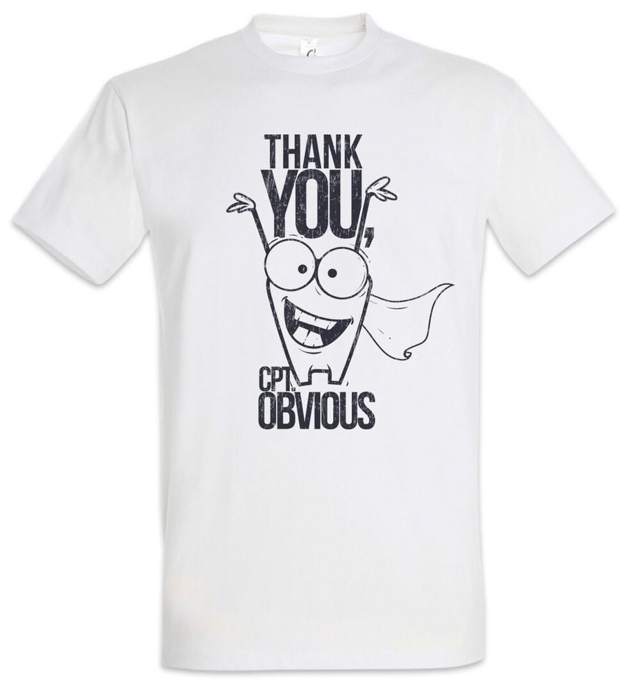 

Thank You Captain Obvious T-Shirt Fun Geek Nerd Computer Scientist Coder Gamer 4XL