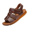 2024 Kvalitní Pánské Sandály Léto Sandály z Pravé Kůže Pánské Venkovní Ležérní Lehké Sandály Módní Pánské Pantofle Velikost 38-46