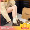 Winter velvet thickened non-slip snow boots women's shoes waterproof table small short extra thick winter cotton shoes women