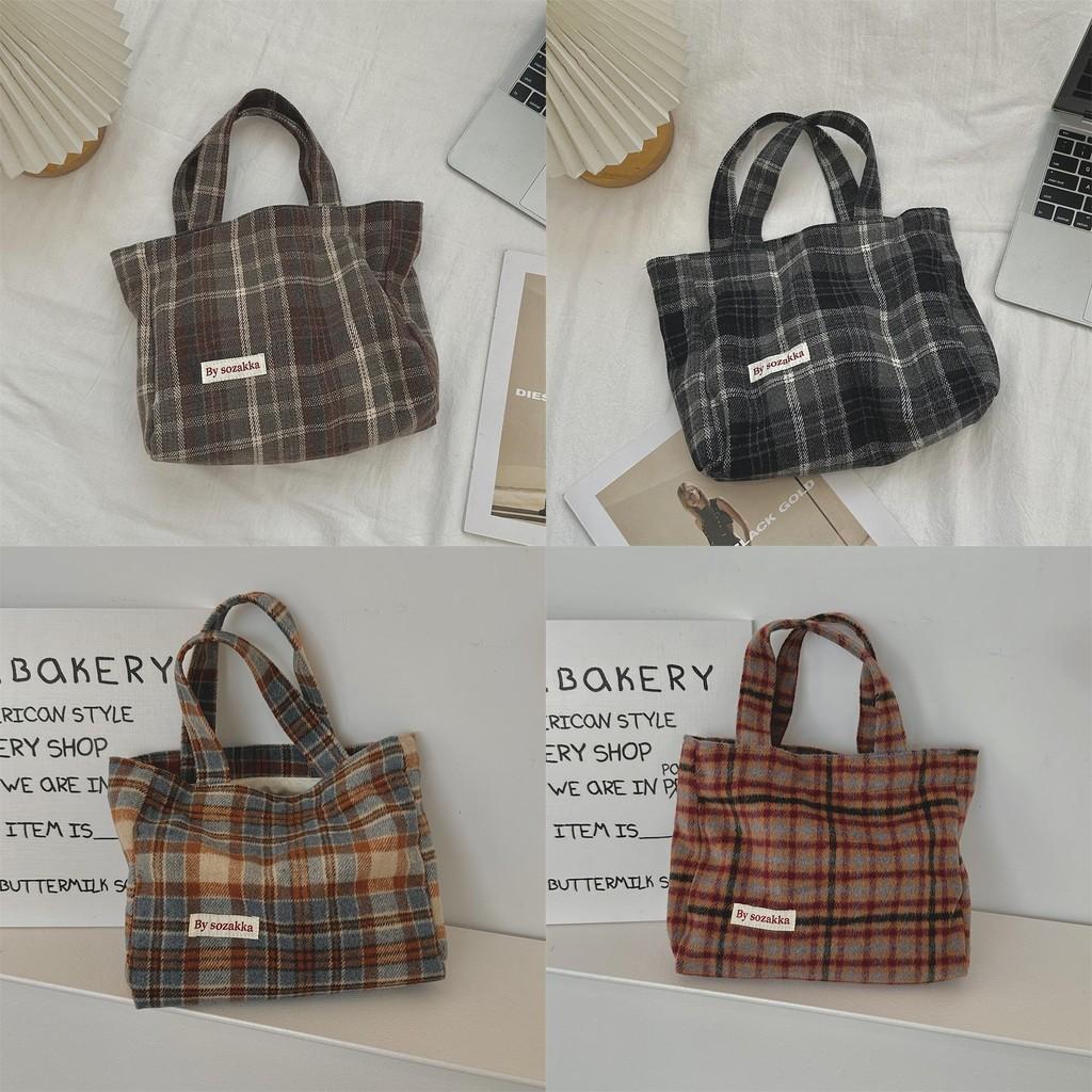 Stylish Plaid Tote Bag With Spacious Design Perfect For Daily Commuting And Work
