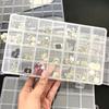 28Grids Transparent Plastic Storage Jewelry Box Compartment Adjustable Container Storage Boxes Beads Ring Earring Organizer Case