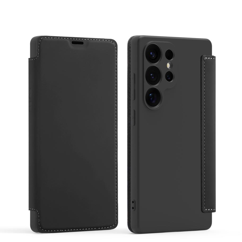 Prémiový kryt pro řadu Samsung Galaxy S22 S23 S24 S25. Liquid Skin - Kryt na telefon na dotek s ochranou proti pádu, slotem na kartu a víceúhlovým stojánkem