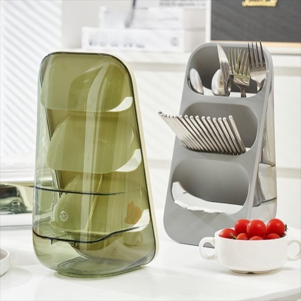 with Draining Holes Storage Utensil Holder Divided Chopstick Draining Storage Box  Spoon Rack