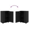 TV Cabinet Set 4 pcs Black Oak Effect Engineered Wood