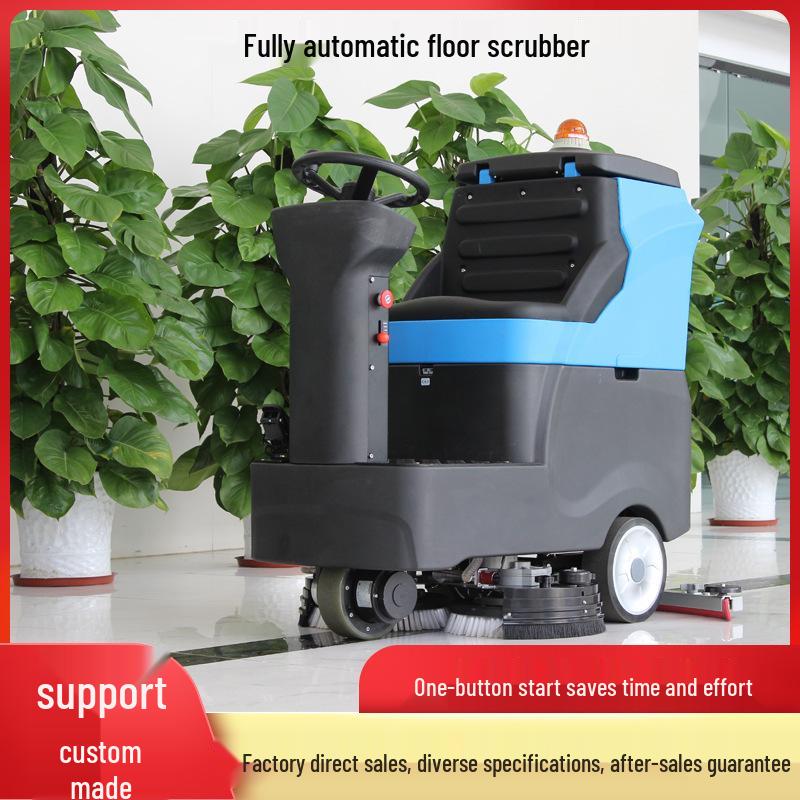 Electric Ride-On Floor Scrubber Vacuum for Hospitals and Malls