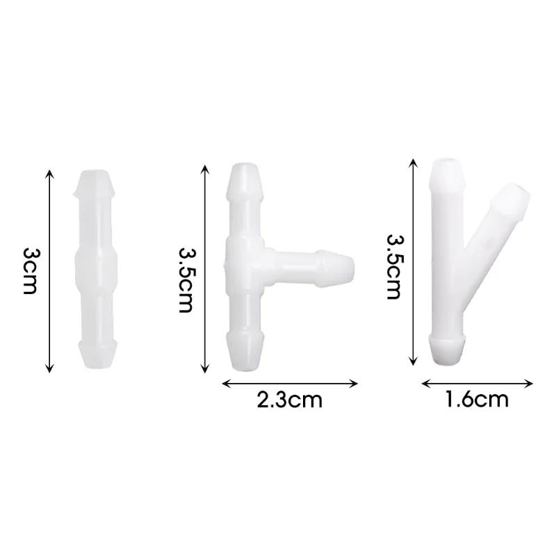 T/Y/I 3 Types Universal Joiner Pipe Connector Car Windshield Washer Nozzles Hose Water Tube Connector Air Fuel Water Petrol