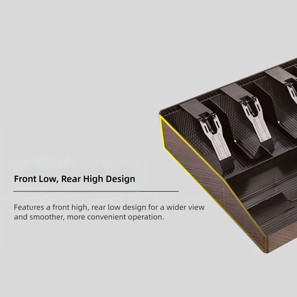 Multi-grids Cashier Box Multifunctional Plastic Clip Drawer Cash Tray Compartments for Money Storage Black Drawer Insert Tray