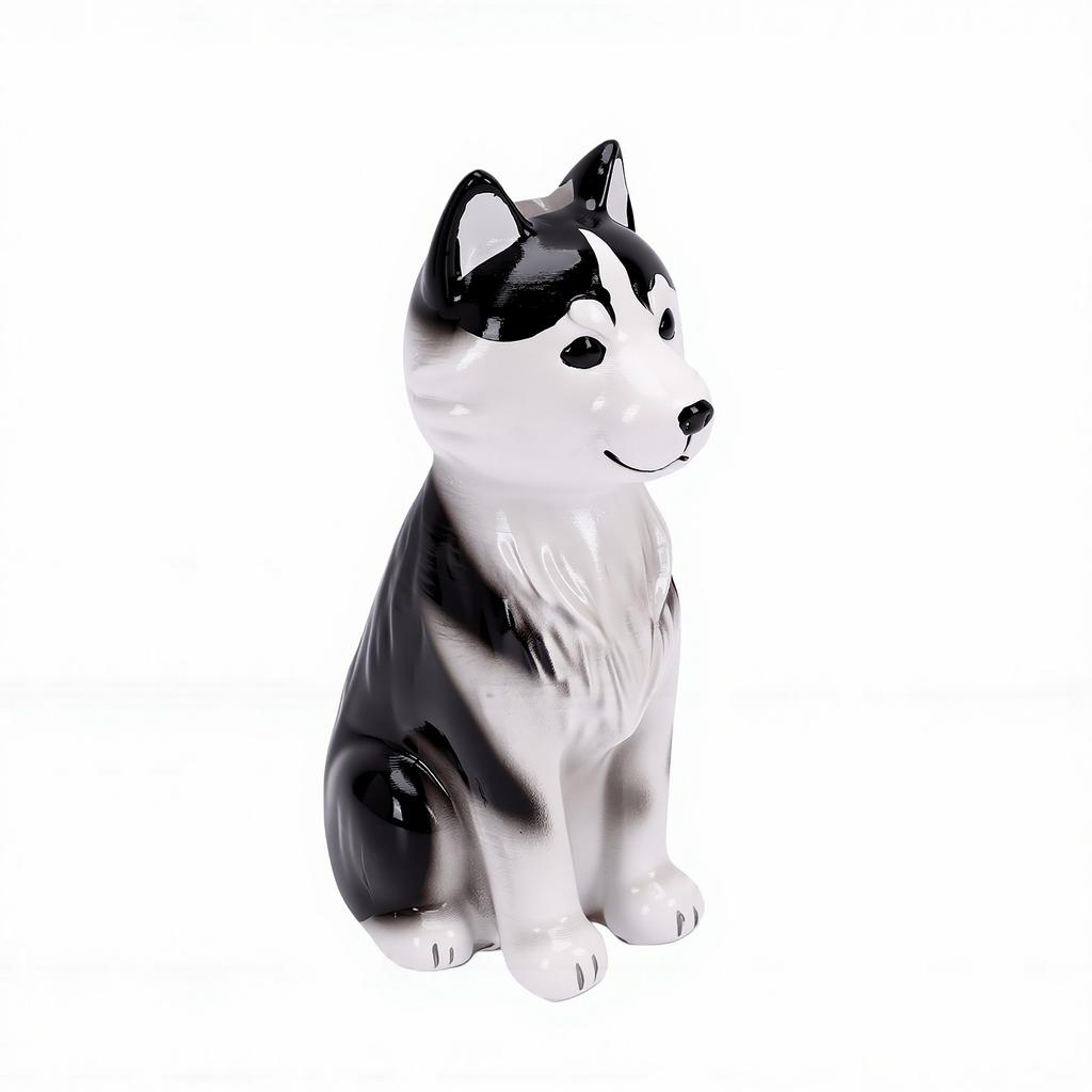 Dog Vase Statue Decorative Handcrafted Resin Dog Shaped Flower Vase for Tabletop Garden Desks Husky Vase