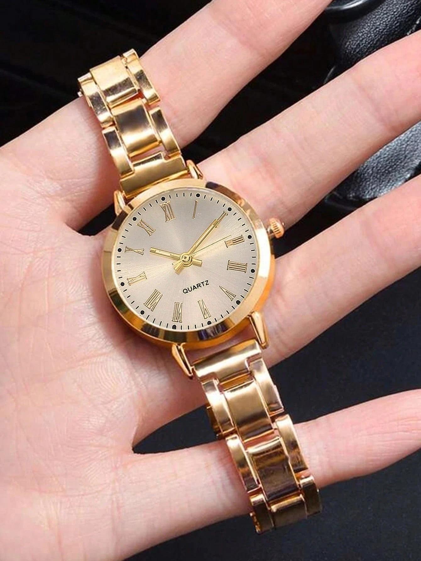 Fine And Narrow Steel Belt Women S Small Watch Fashion Simple Trend Women S Quartz Watch Bracelet Set