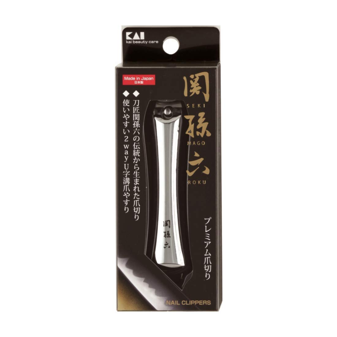 

Kai Seki Magoroku Nail Clippers Type 102 Curved Blade Made in Japan HC1802 Silver (Kai Corporation)