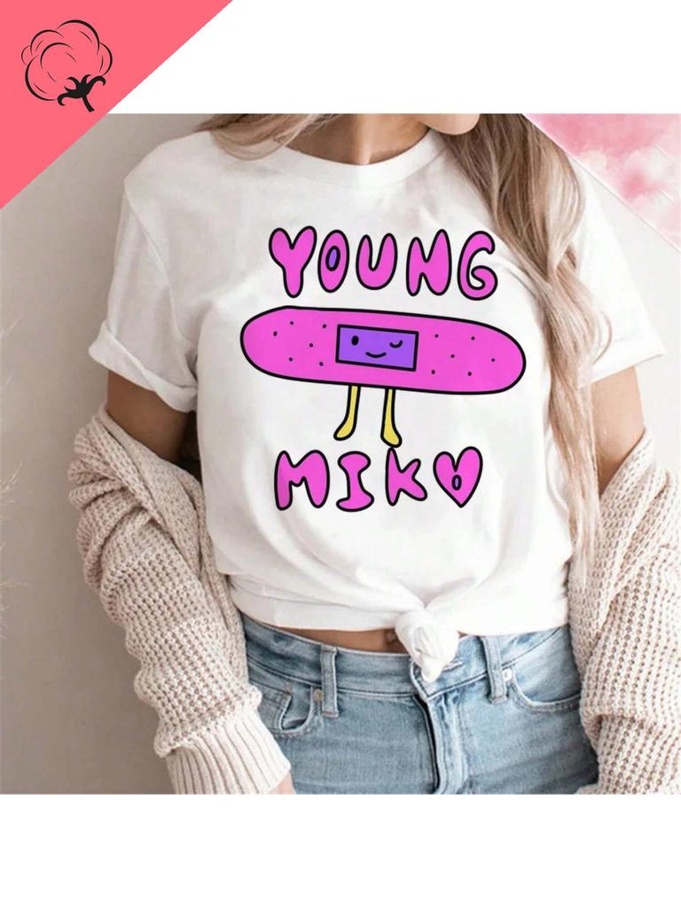 Camisetas Young Miko Latin Star Tshirt 90s New Female Tee Fashion Popular Shoujo Girl Style Unisex Music Graphic T Shirts
