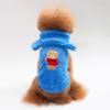 Winter Pet Hooded Coat Small Dogs - Coral Fleece Warm Outfit In Coffee Purple Apricot Red Blue