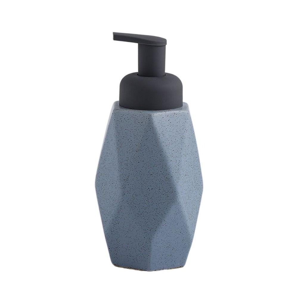 

Ceramic Foaming Liquid Soap Dispenser Speckled Matte Foam Pump Bottle Bathroom Blue-Diamond type