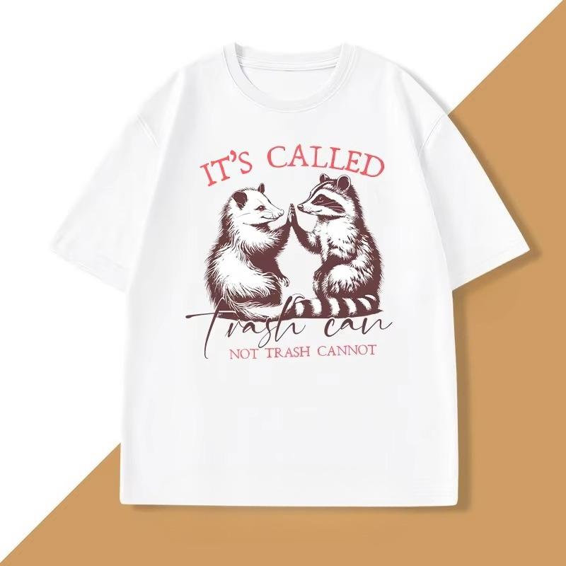 

Possum Tshirts for Unisex Women Raccoon Opossum Lover Tee Retro Trendy Cute Short Sleeve Graphic Tees Unisexs Clothes S