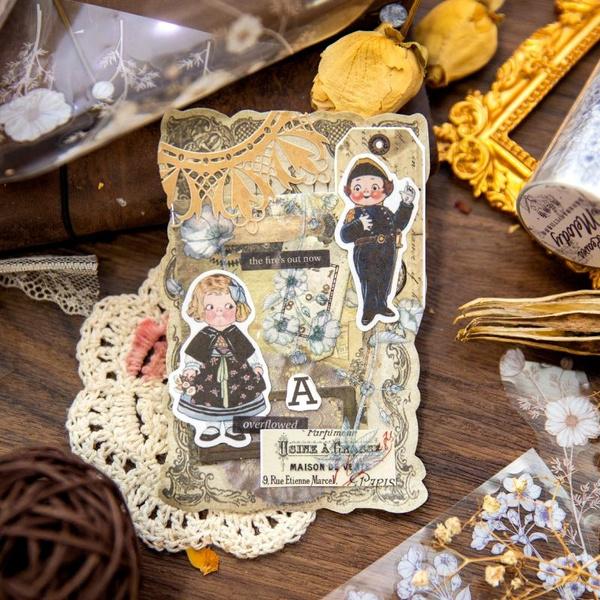 1 rolle Vintage Pflanzen & Blumen Serie PET Band Scrapbooking Dekoration Collage Journal Tagebuch Diy Aufkleber