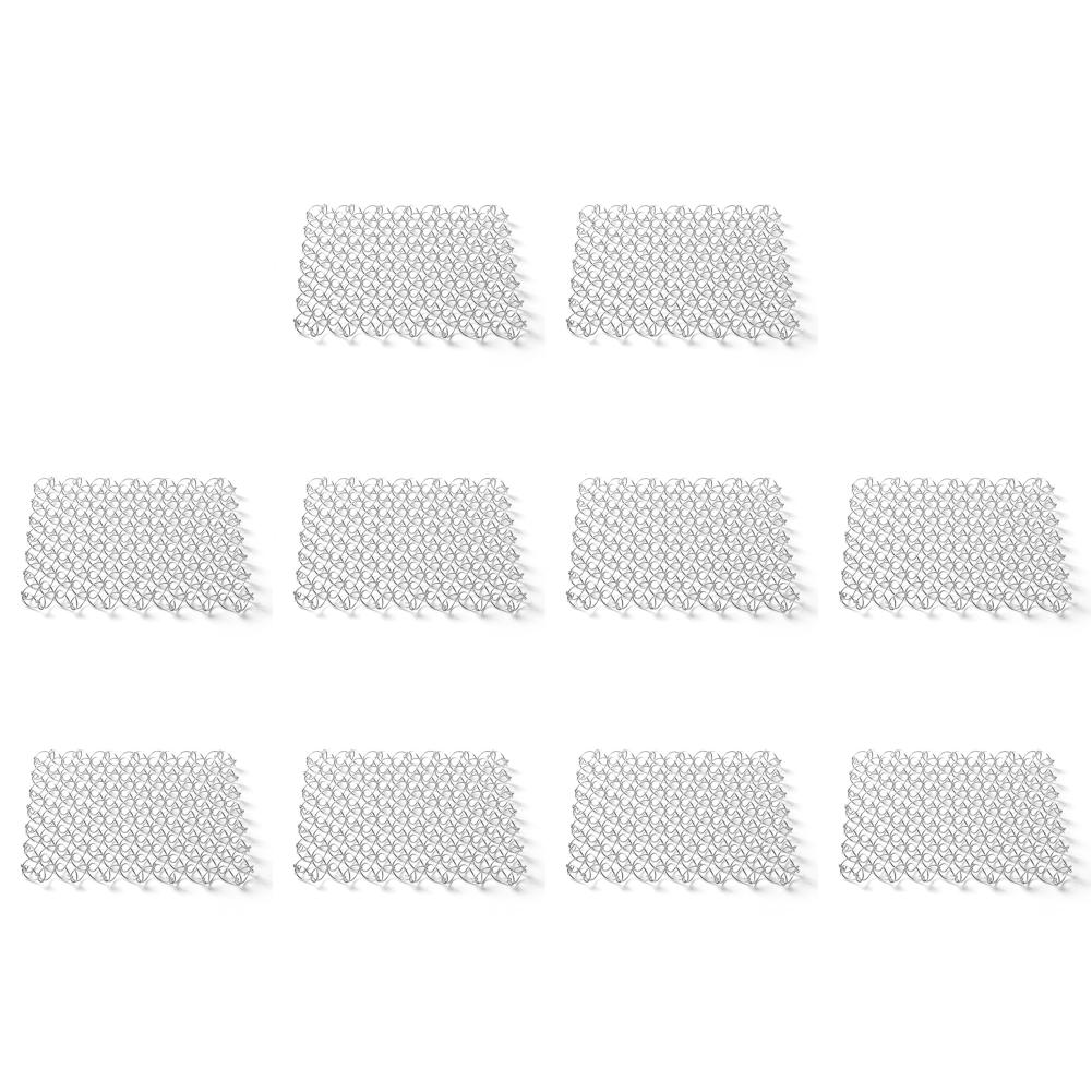 

T0 # Открытый пружинный изолированный коврик Coaster Trivet Mat Hot Pad для кемпинга (Серебряный)