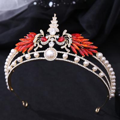 European Style AAA Zircon Wedding Tiara, Double Peacock Inlaid with Rhinestones, Luxury Bridal Wedding Crown, Birthday Hair Accessories