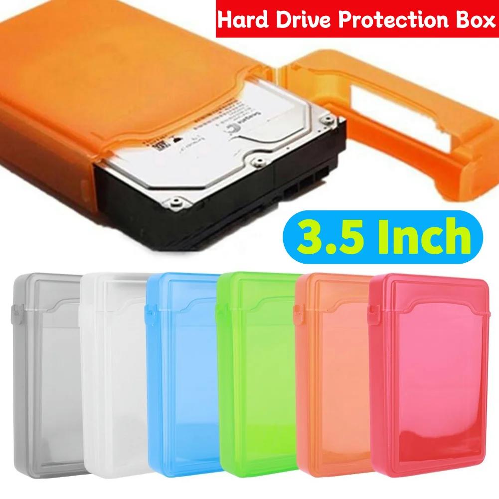 3.5 inch Dust Proof Plastic IDE SATA HDD Hard Drive Disk Multicolor Storage Case External Hard Drive Disk Plastic Storage Box