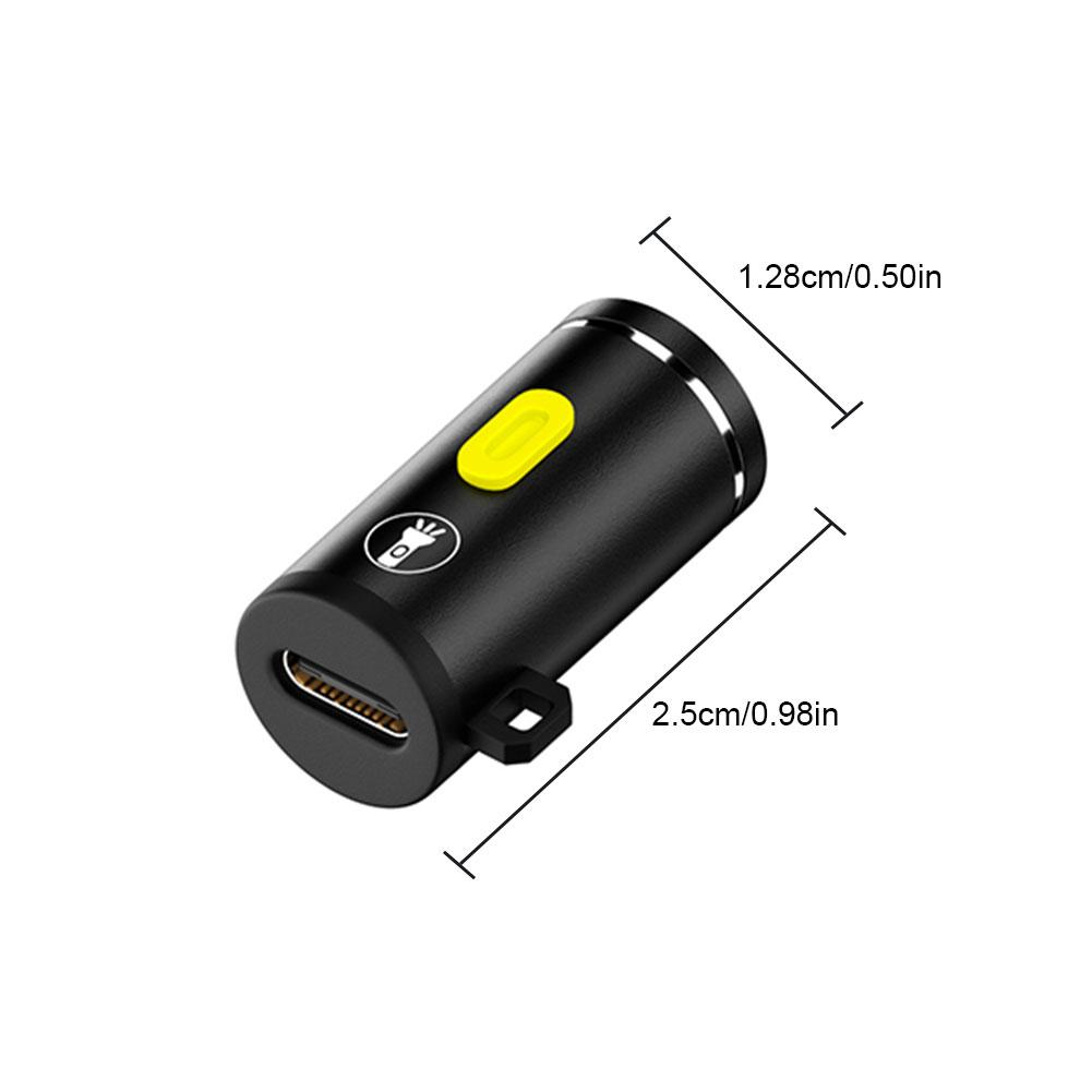 LED Handheld Mini Flashlight Type C Powered Small Pocket Flashlight Outdoor Emergency Light for Outdoor Hiking Camping