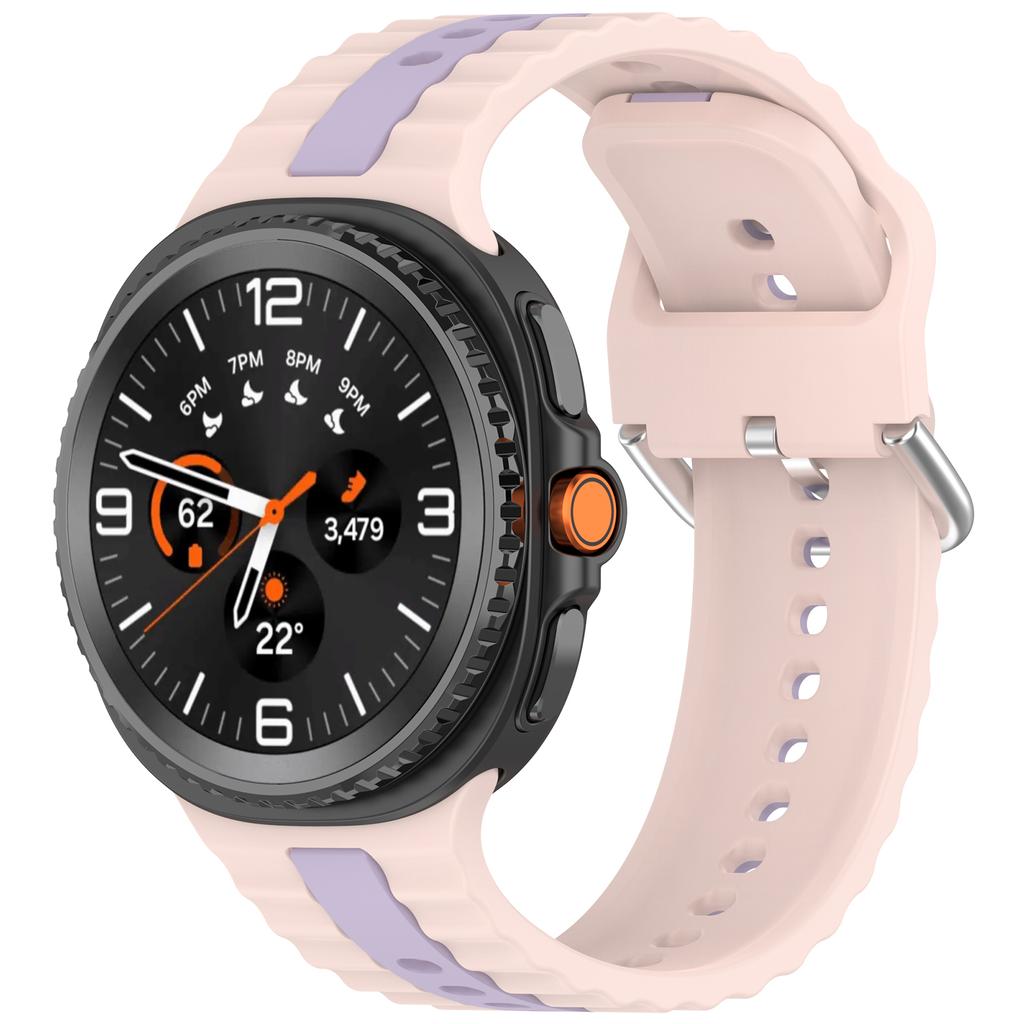 Two-tone Silicone Strap for Samsung Galaxy Watch 8 44mm 40mm Original Bracelet Belt Correa for Galaxy Watch 8 Classic 46mm Band