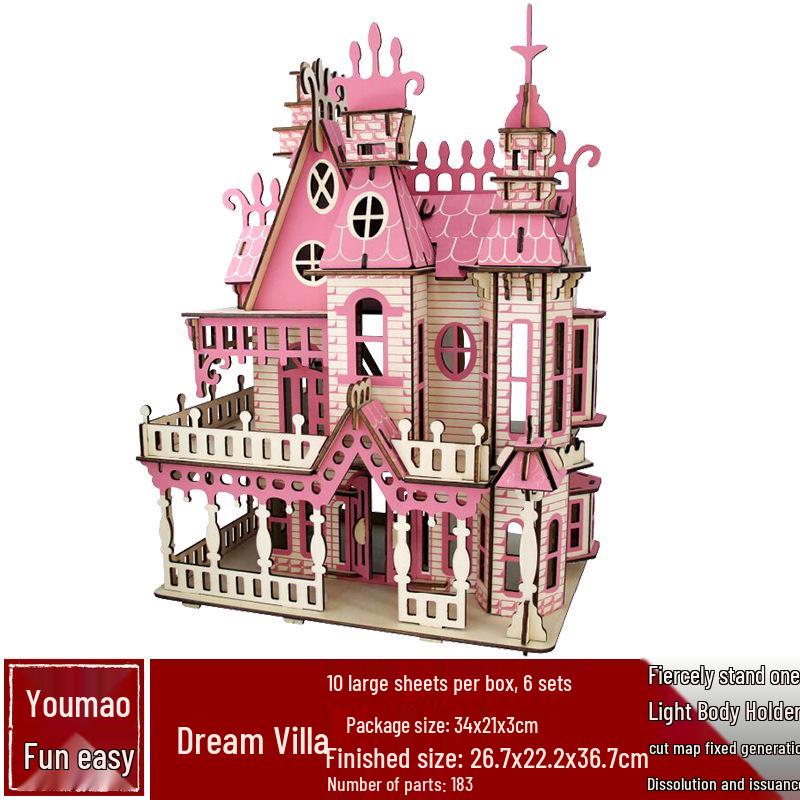 DIY Wooden 3D Puzzle: Chinese Architectural Model Educational Toy & Souvenir
