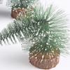 Mini Desktop Christmas Tree Small White Cedar with Snow Effect for Office Home Table Winter Holiday Decoration Decor