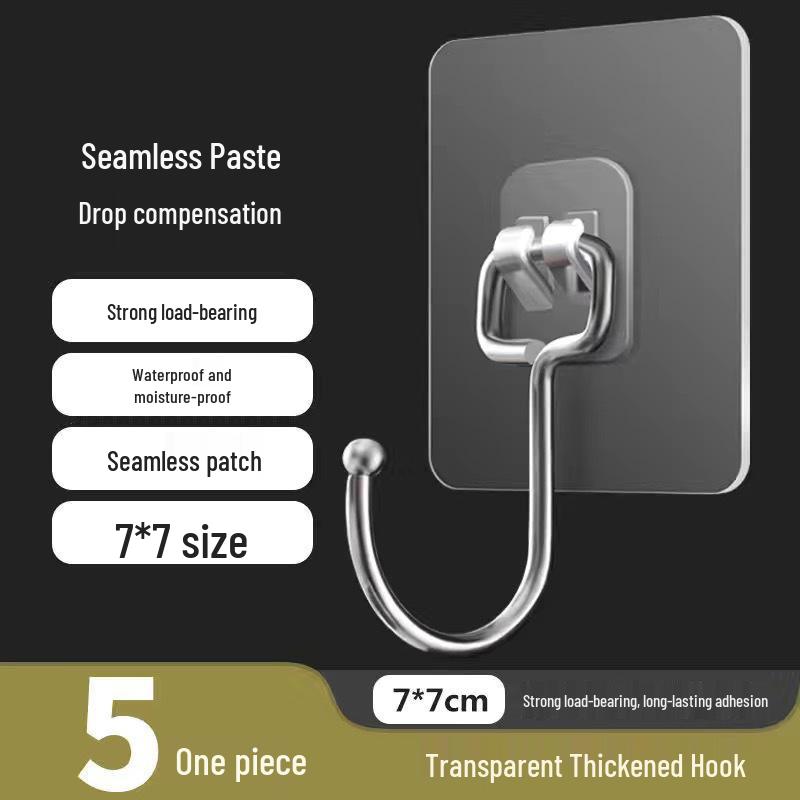 Strong Load-Bearing No-Mark Adhesive Wall Hook for Kitchen and Bathroom