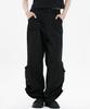 Hanahi Side Shirring Pocket Wide Pants Black
