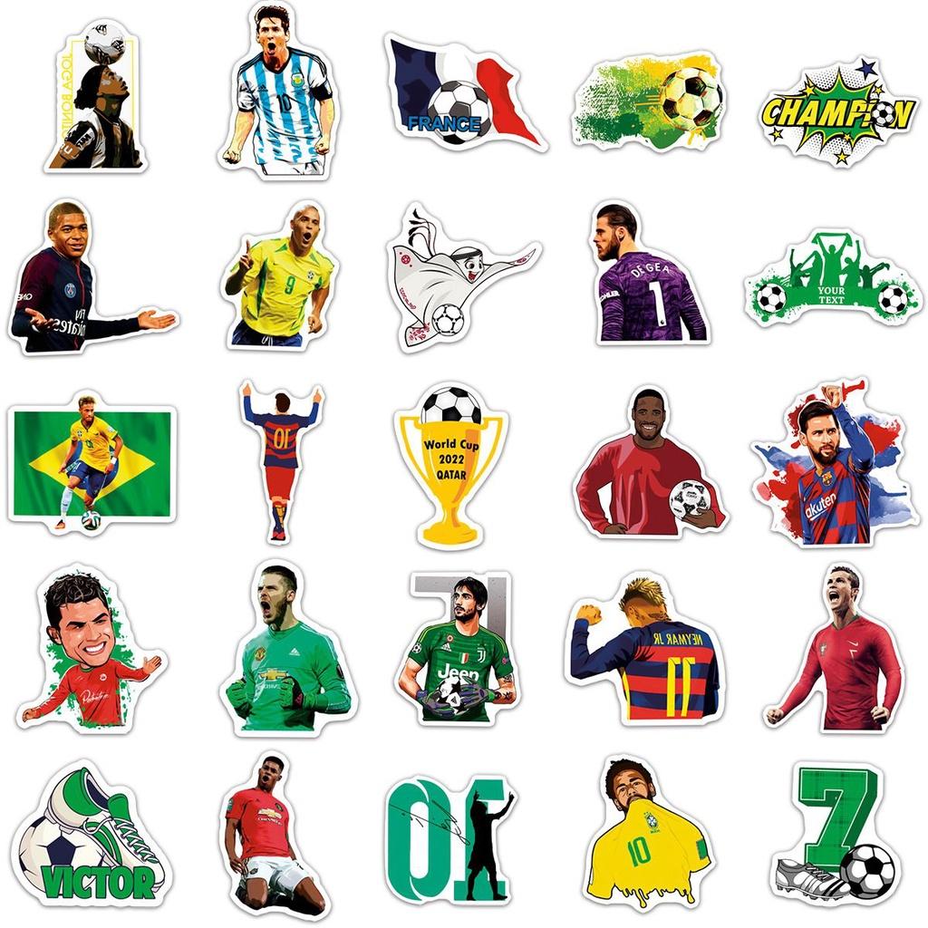 The Fifa World Cup Qatar Stickers For Laptop Skateboard Guitar 50pcs Waterproof Pvc Cute Cool