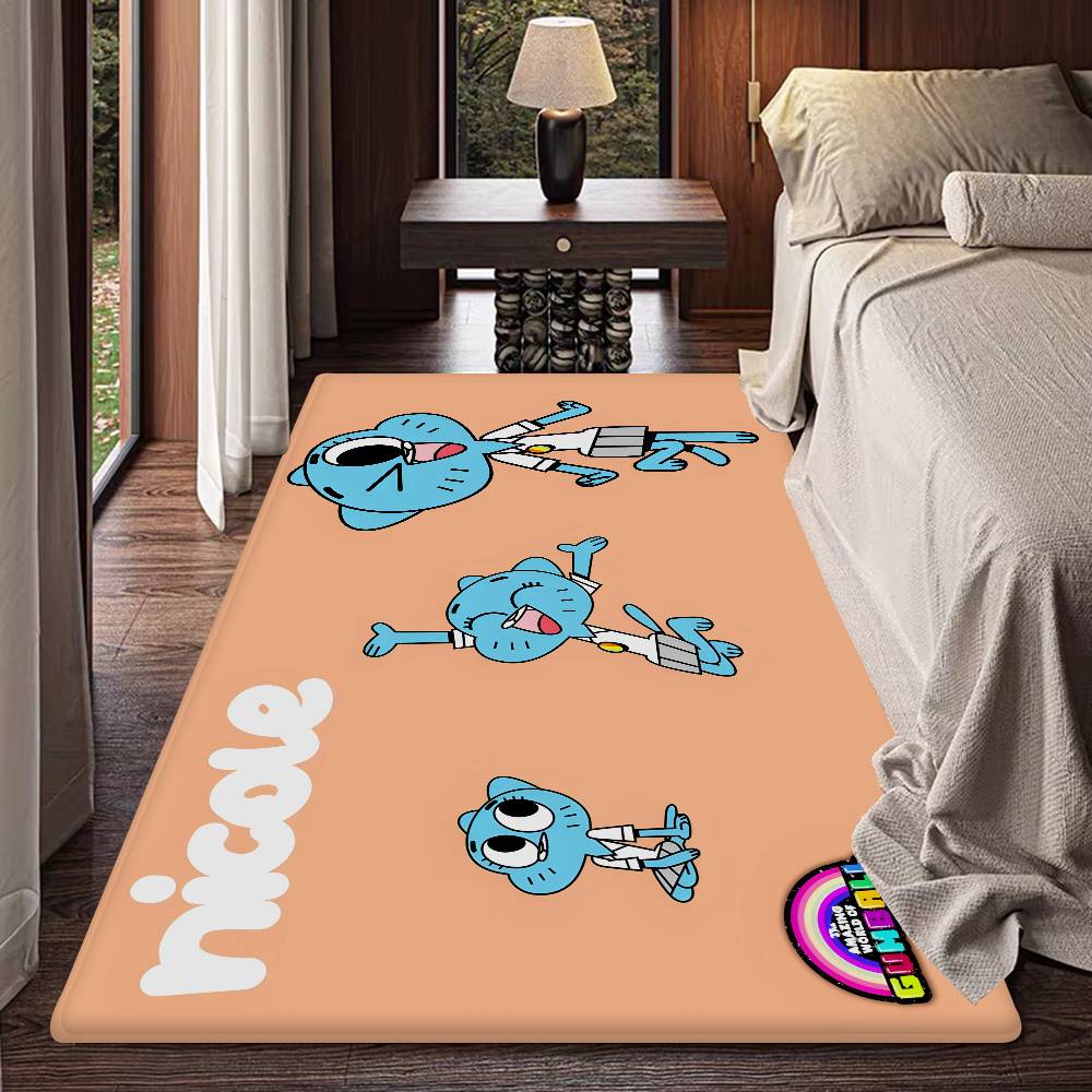 The Amazing Funny W-world Of Gumball Floor Mat Cheaper Anti-slip Modern Living Room Balcony Printed Bedside Mats