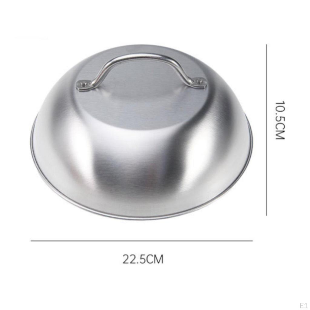 Stainless Steel Basting Cover Heat Resistant Round Reduces Splatter Melting Dome