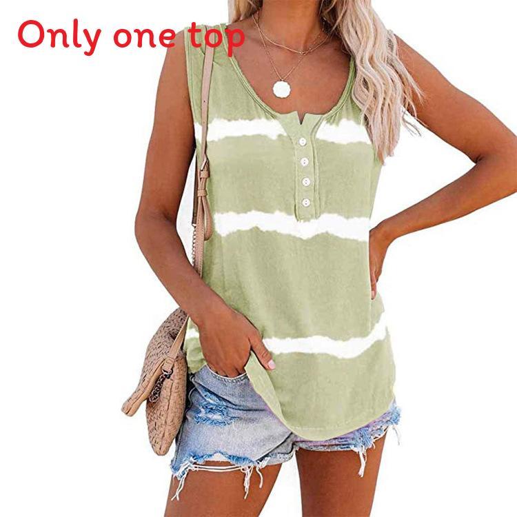 Urban Style T Shirt With Striped Print And Button Back For Casual Wear