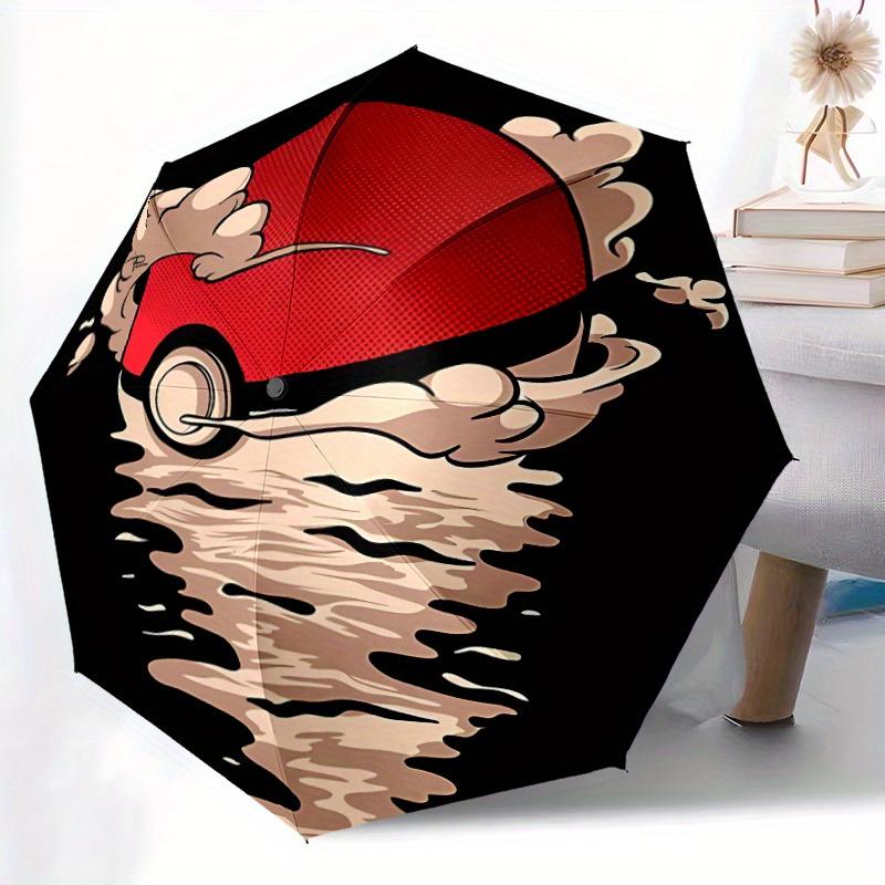 Pokeball Pokémon Automatic Open/close Windproof Umbrella, Heavy-Duty Iron Frame, Folding Portable Design, Travel, Everyday Use  0812197