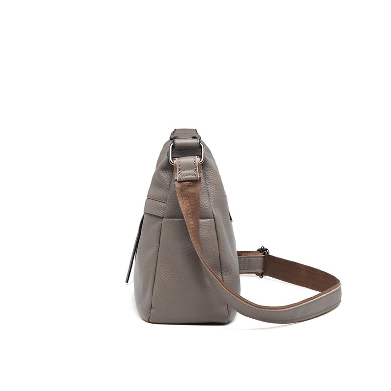 Authentic Genuine Leather Shoulder Bag for Women Messenger Bag Real Skin Solid Lightweight Bags New