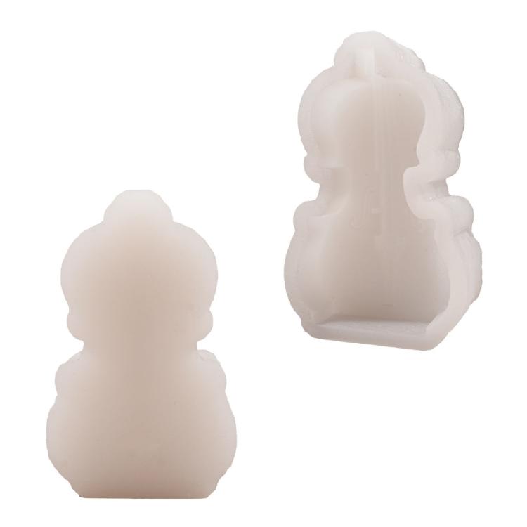 Violin Shape Silicone Molds Temperature Resistant Multipurpose Silicone Candle Mould for Epoxy Resin Candle Soap Making