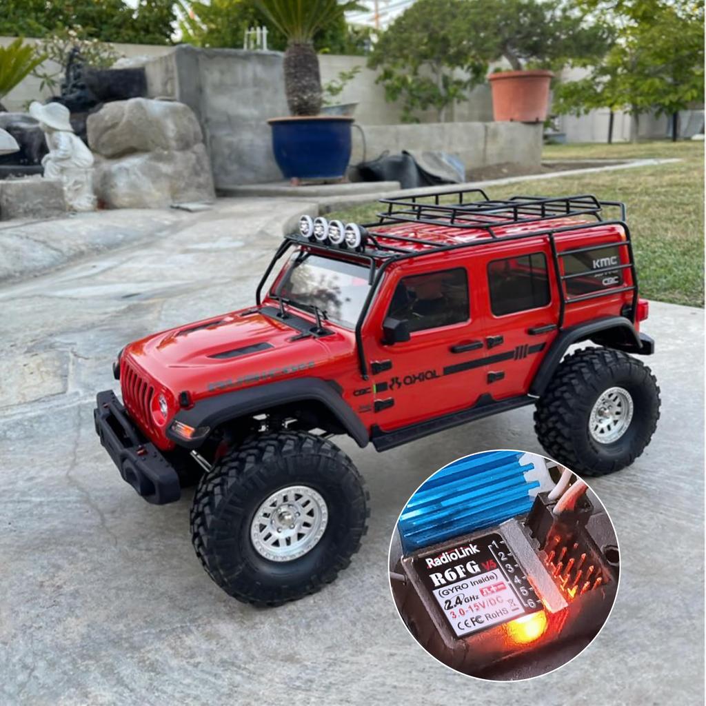 Radiolink R6FG FHSS 6CH Receiver with Gyro for RC Car Boat Compatible with RC4GS RC6GS 2.4GHz Built-in