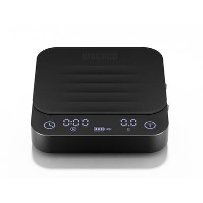 WACACO Exagram Pro Coffee Scale Kitchen Espresso Storage Case Silicone Pad Black (with Built-in Timer), Ultra-compact Scale, Rechargeable, 3-mode