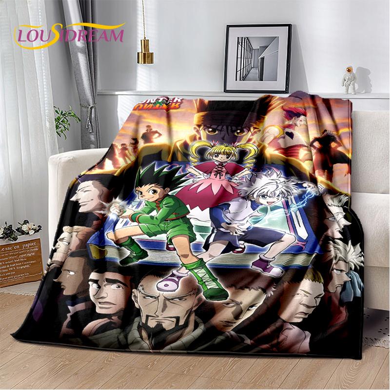 HxH Anime Hunter×Hunter Cartoon Soft Flannel Blanket for Beds Bedroom Sofa Picnic,Throw Blanket for Cover Outdoor Leisure Nap