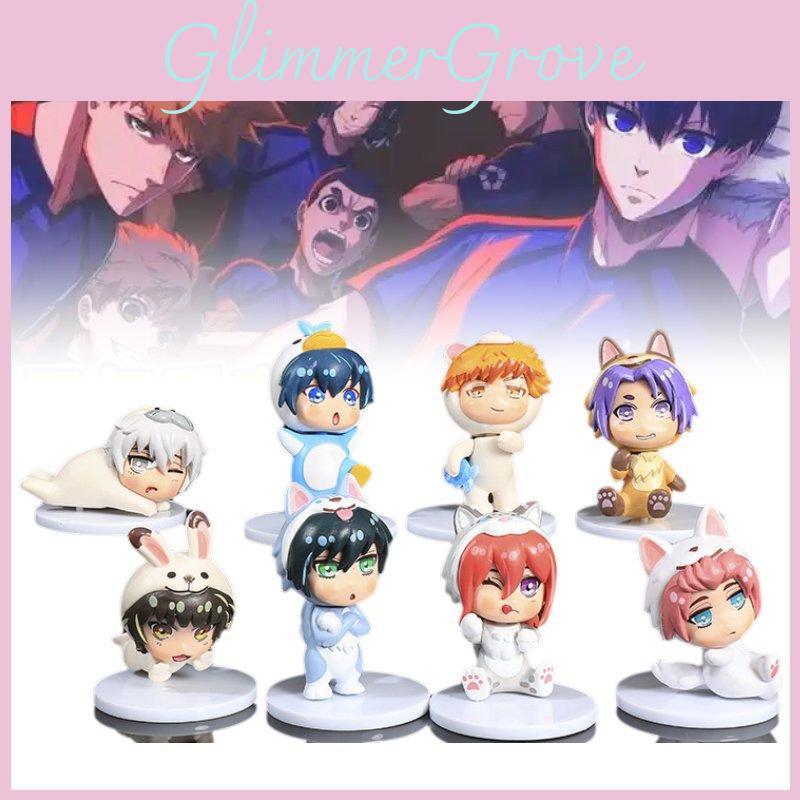 Lock Blue 8pcs Character Pvc Toy Model Desktop Decoration Child Gift Christmas