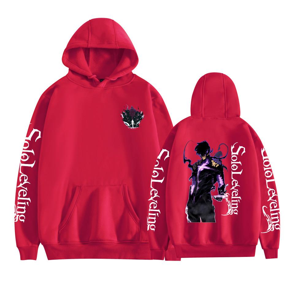 Solo Leveling Anime Mens Hoodie Sweatshirt CARTOON Hoodie Pullover Unisex Oversized Sweatshirt