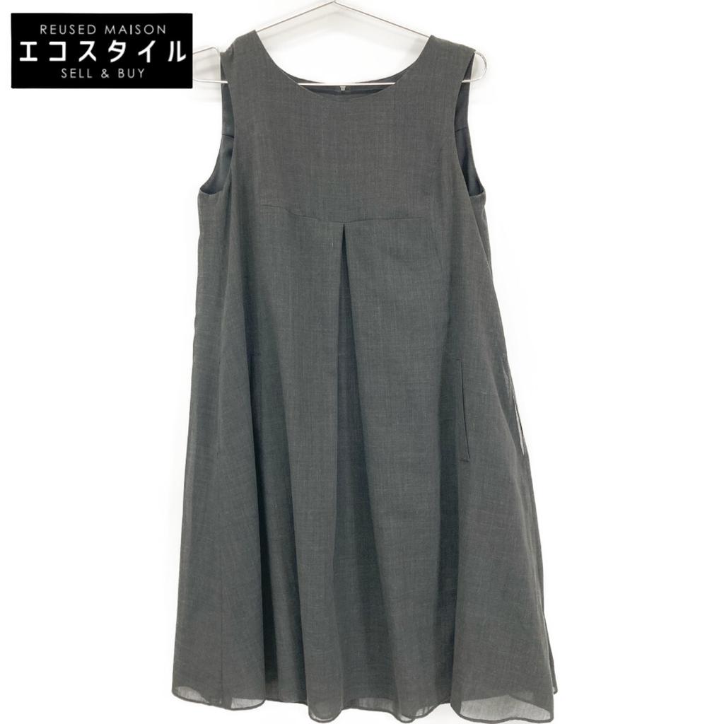 FOXEY NEW YORK 35609 Gray Double Tuck Dress Dress 40 grayUsed