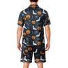 Ensemble Pyjama Homme Manches Courtes Boutonné Haut et Short Coupe Ample Douce Vêtements de Nuit avec Motif Imprimé S à XXXXL