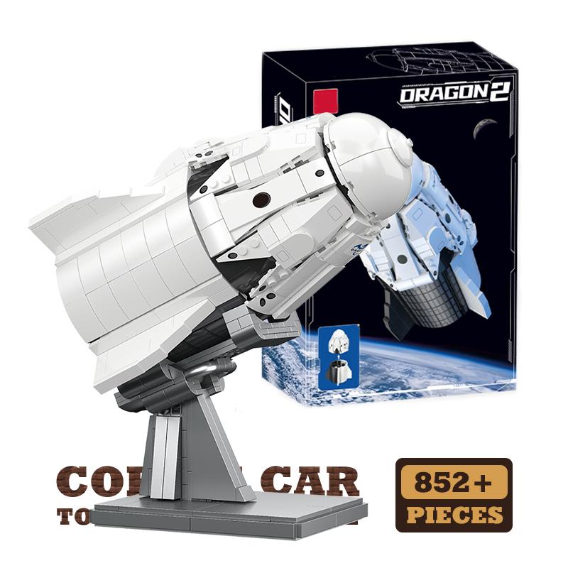 

NEW Space Shuttle MOC Bricks Educational Toys 852Pcs Spacecraft Building Blocks Display Bracket Mech Rocket Model Birthday Gifts