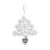 Yousheng Christmas Friendship Charm Gift Metal Hanging Snowflake/Star/Round/Snowman Shaped Decoration with Blessing Inscription Love for Friend Family