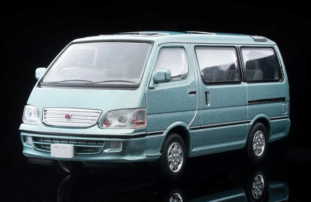 Tomytec Tomica Limited Vintage Neo Scale Toyota Hiace Wagon Super Custom G Light Finished 312475 1/64 LV-N216b (2002 Model), Green, Model,