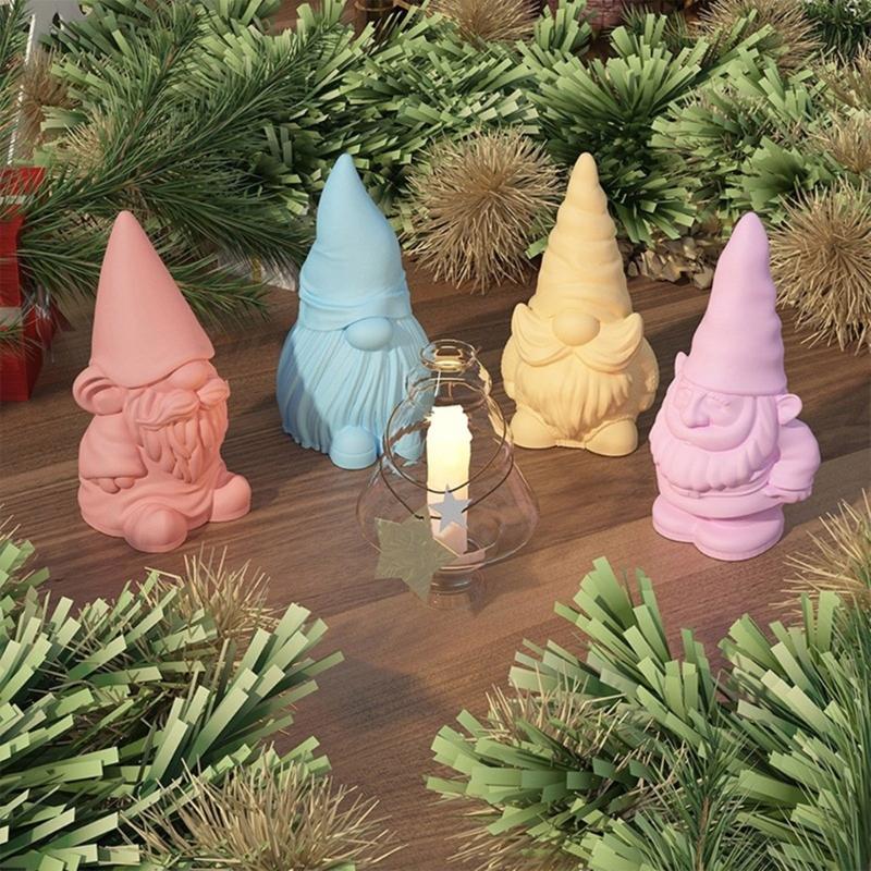 DIY Crystal Dropping Glue Mold No Face Dwarf Decoration Molds Christmas Gnome Silicone Mould Versatile Epoxy Resin Mold