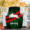 South Sydney Rabbitohs Flannel Blanket Soft All-Season Throw, Design for Camping, Car Travel, Hiking Sofa, Bed, Office Perfect Gift for Parties