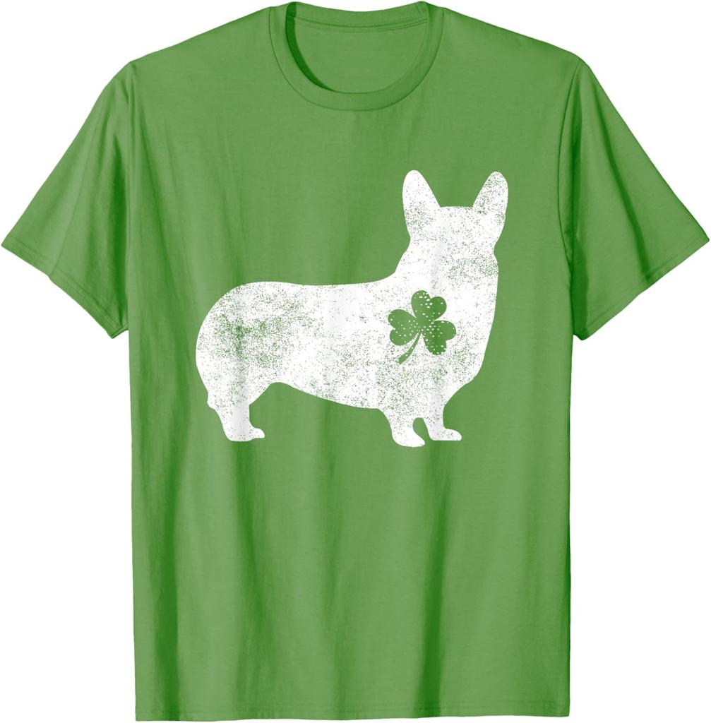 Corgi Irish Clover T-Shirt St Patricks Day Dog Lover Gifts T Shirt